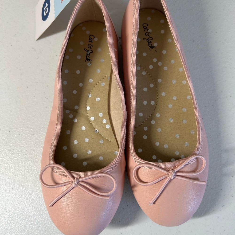Cat & Jack Light Pink Dress Shoes with Bow
